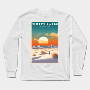 White Sands National Park Travel Poster Long Sleeve T-Shirt